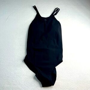 adidas prime blue one piece bathing suit black size 10 C